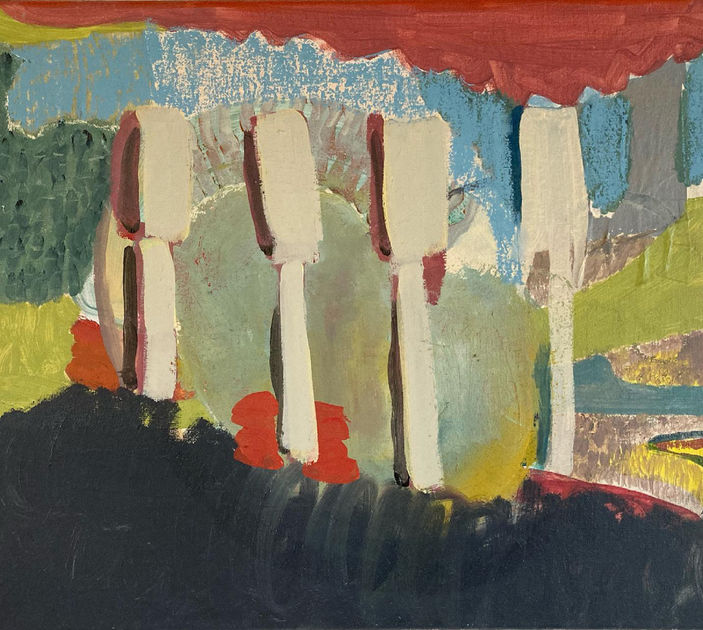 'Air' oil paint and collage