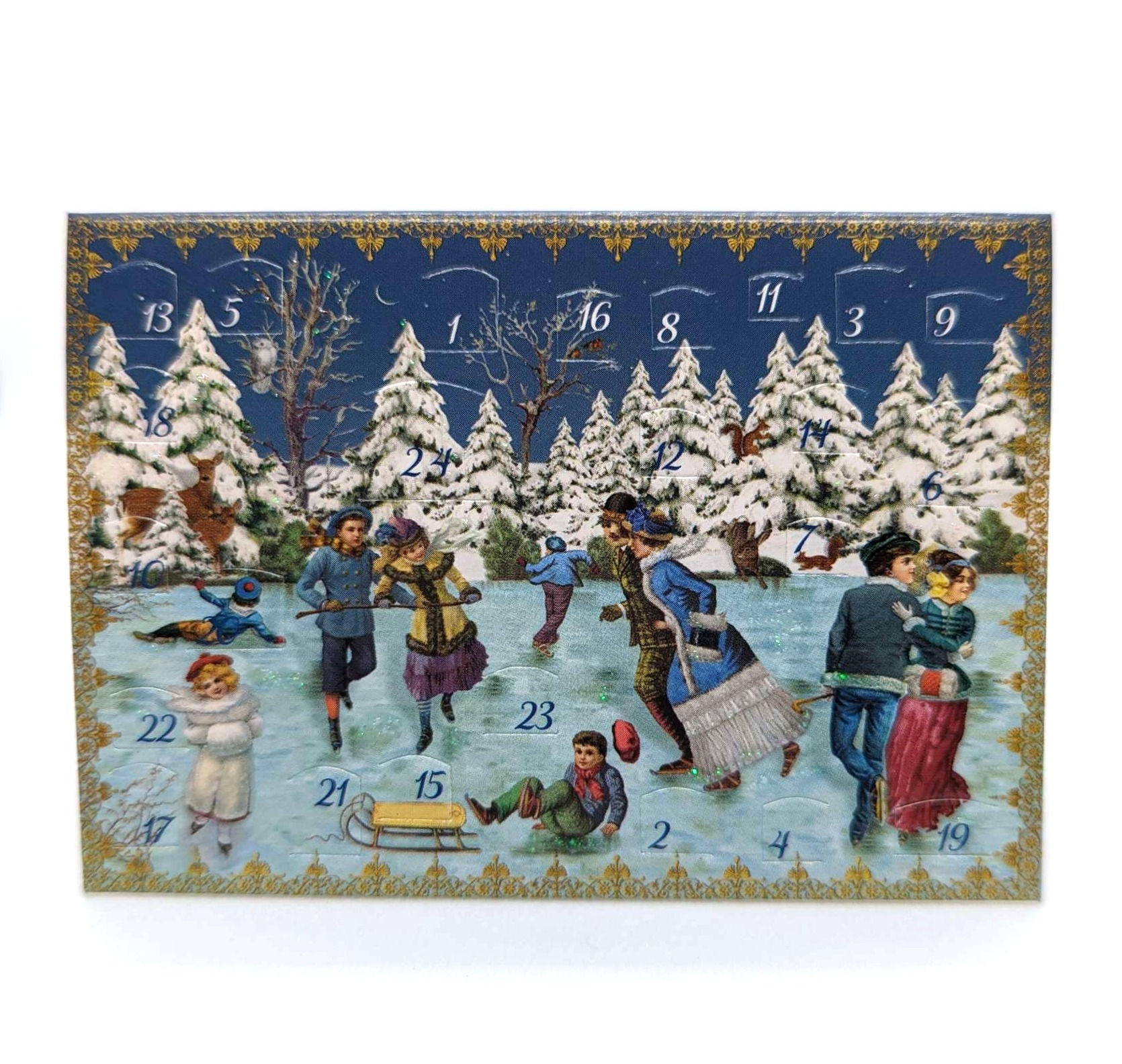 Ice Rink Mini Advent Calendar Card