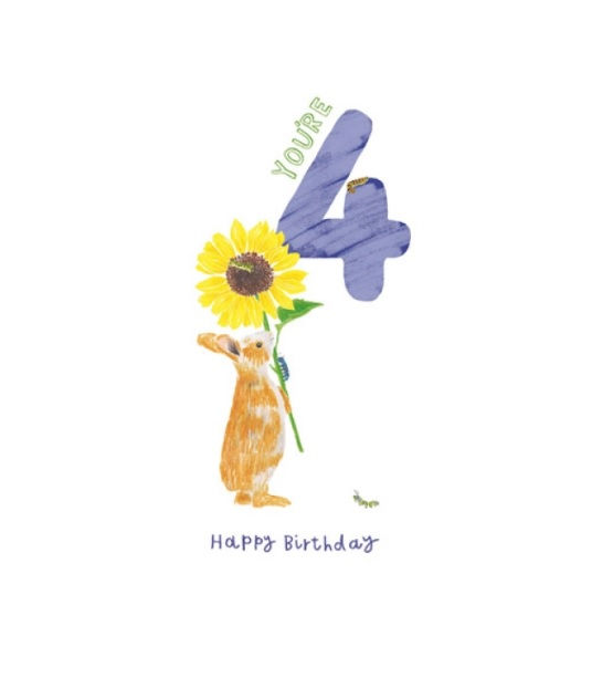 You're 4 Bunny Card