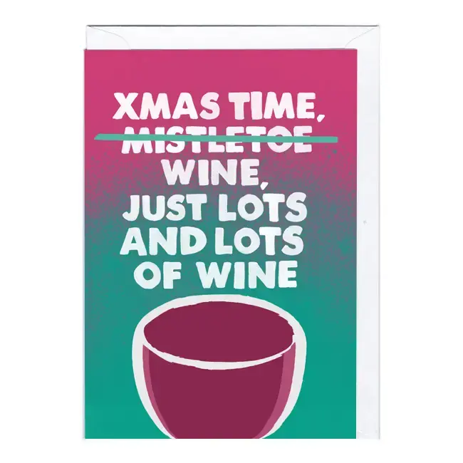 Wine and Wine Christmas Card