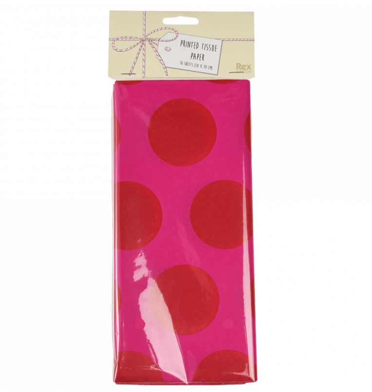 Pink & Red Spotty Tissue Paper