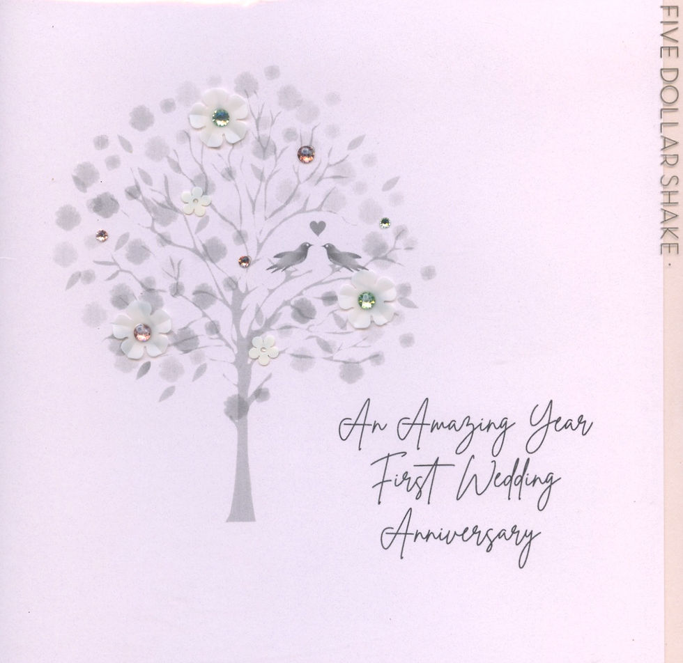 First Wedding Anniversary Card