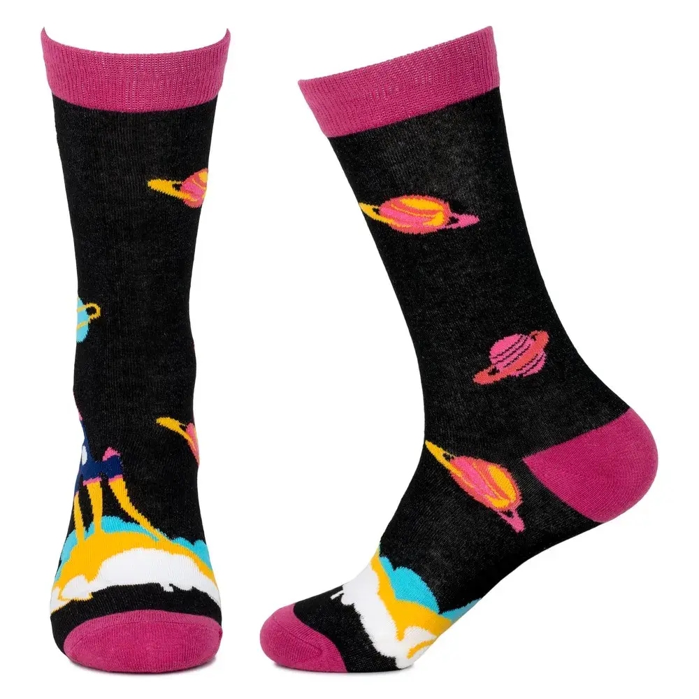 Space Red Planets Men's Socks