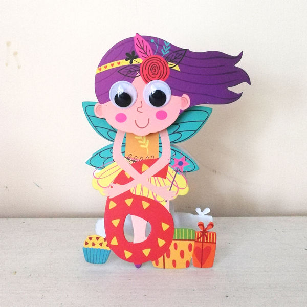 Fairy Wobbly Head 6th Birthday Card