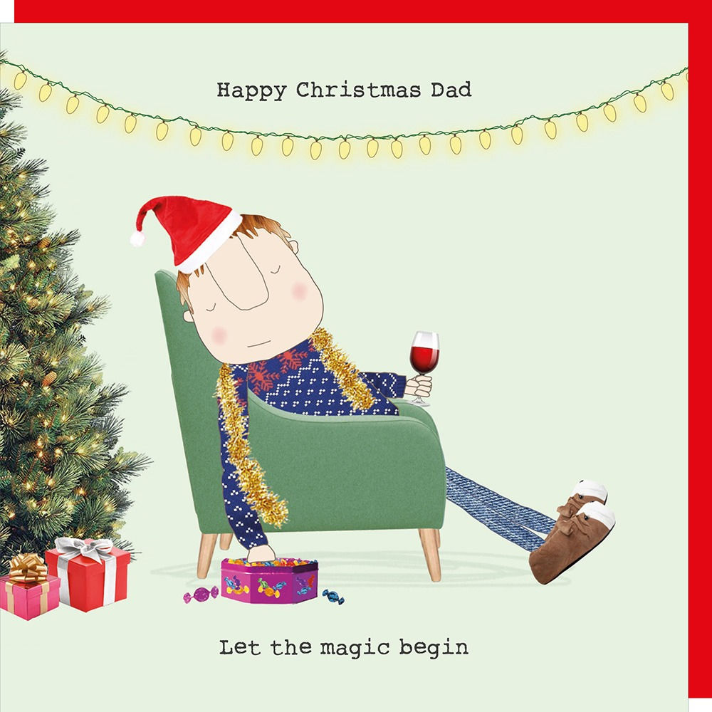 Let the Magic Begin Dad Christmas Card