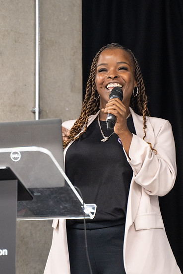 Co-founder speaking at DICE CIC rebrand event in July 2025.