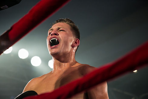 Coach Daniel immidiatly after his knock out win for the IBF USBA title