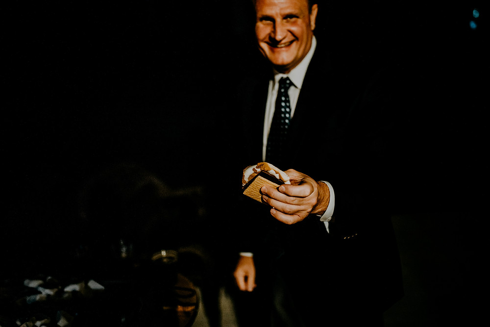 wedding photo by Little Blue Bird Photography in Hartland, Michigan, at Waldenwoods