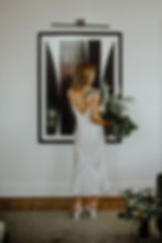 bride with tattoos photo taken by detroit elopement photographer, little blue bird photography at shinola hotel in detroit, michigan