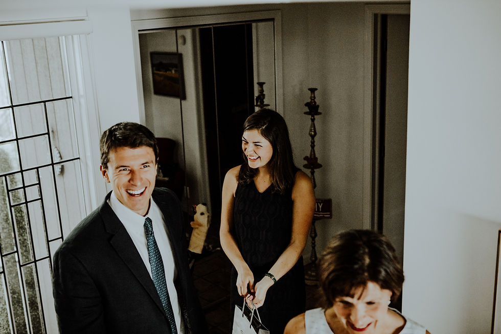 home elopement photo by Little Blue Bird Photography | wedding photographer in West Bloomfield, Michigan