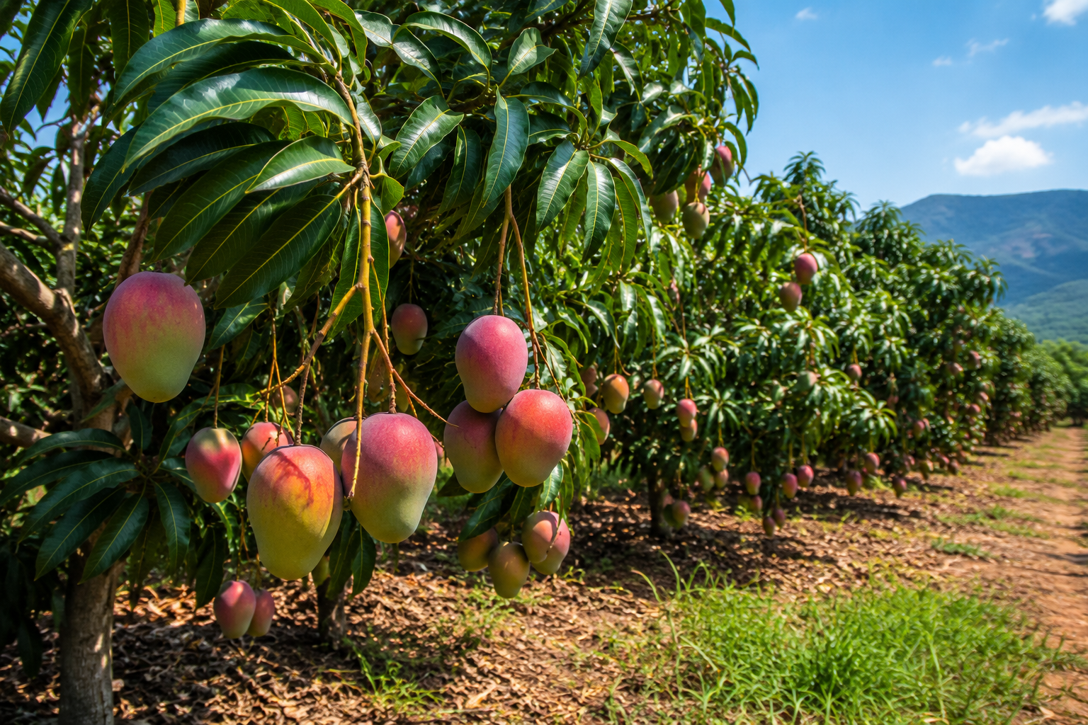 Soczyste mango gotowe do jedzenia