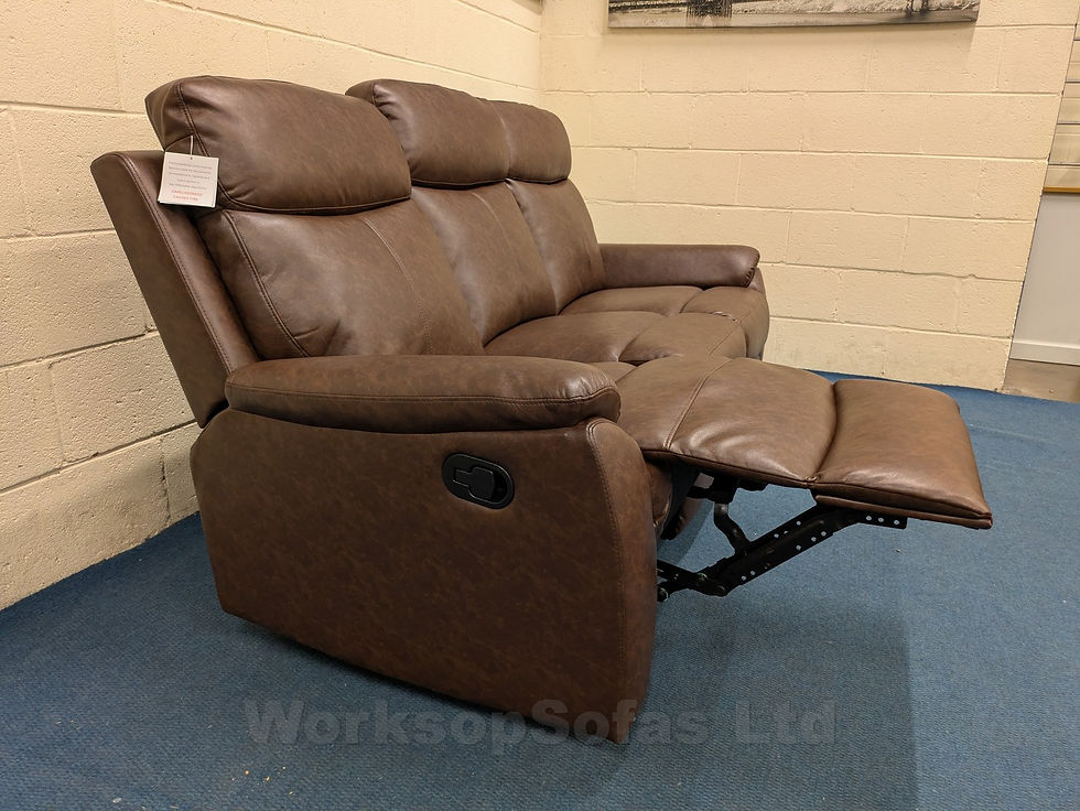 Thumbnail: 'Fonte' Manual Reclining 3 Seater Sofa