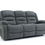 Thumbnail: 'Alva' Grey Fabric Power Recliner 3 Seater Sofa