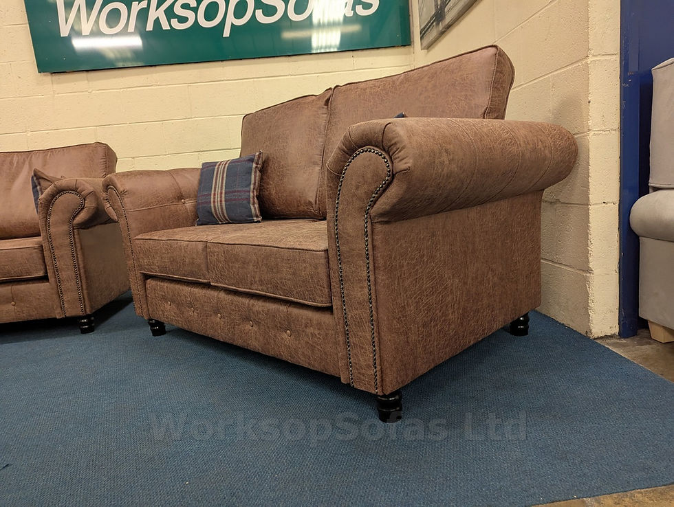 Thumbnail: 'Chesterton' Tan 2 Seater Chesterfield Style Sofa