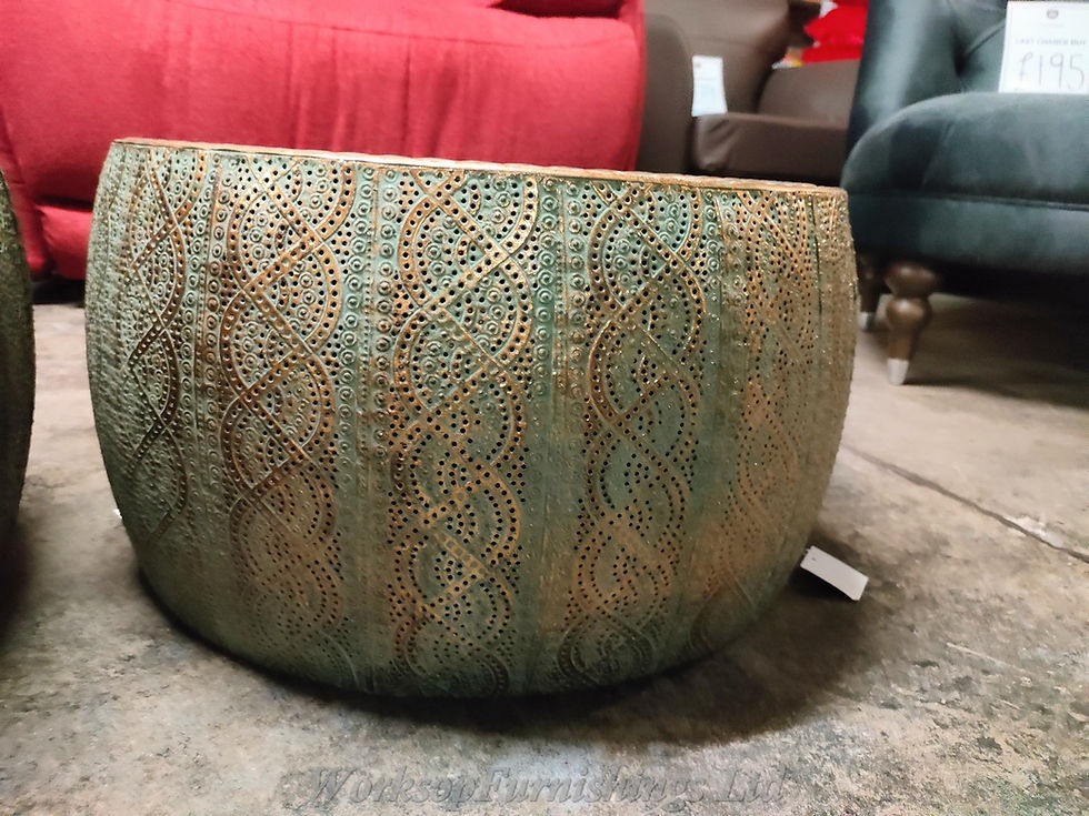 Thumbnail: Pair Of Boho Style Metal Stools