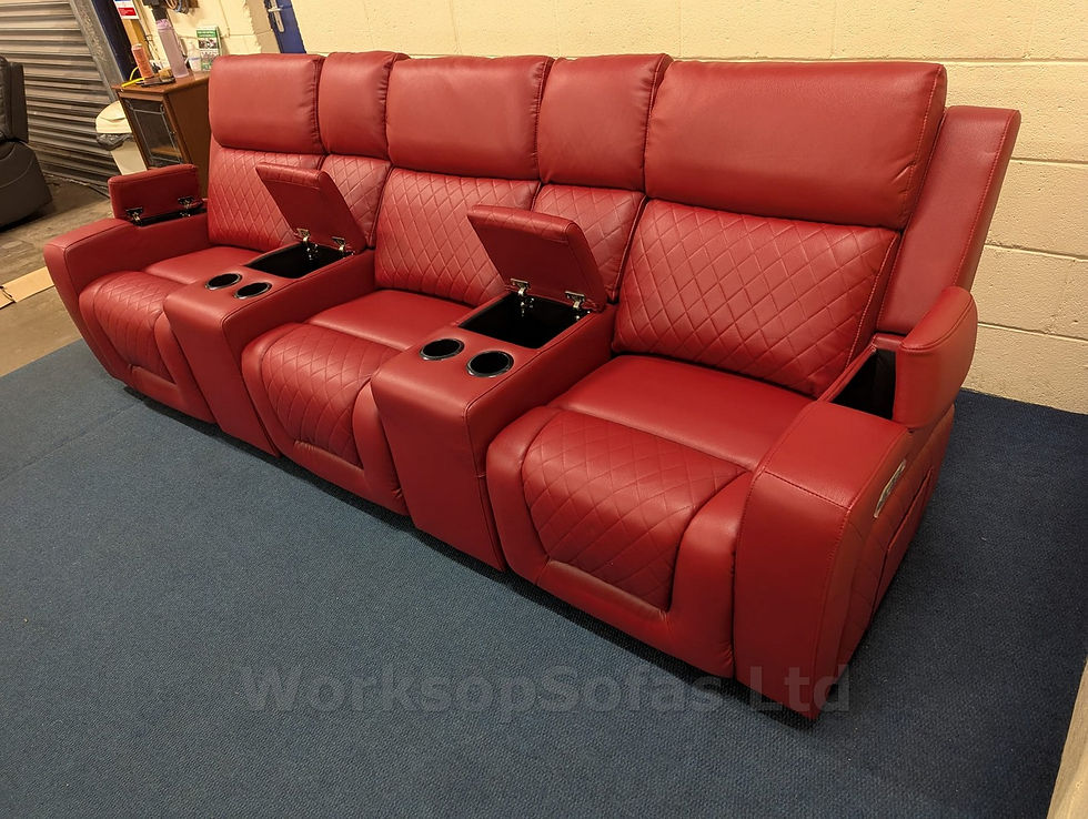 Thumbnail: 'Florence' Red Cinema Style 3 Seater Sofa