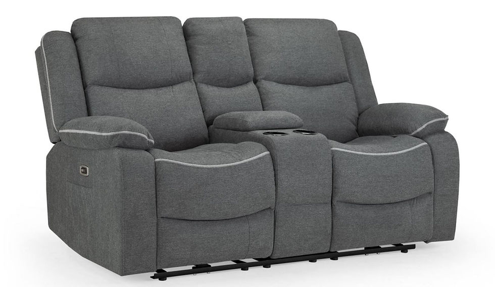 Thumbnail: 'Harald' Grey Fabric 3 & 2 & 1 Sofa Suite
