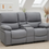 Thumbnail: 'Orla' Grey Power Recliner Console 2 Seater Sofa