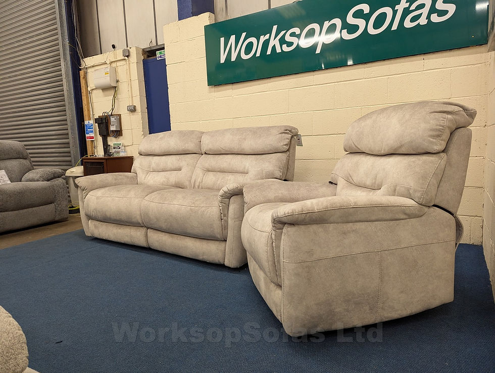 Thumbnail: 'Chicago' Power Reclining 3 Seater And Chair