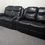 Thumbnail: 'Leonardo' Black 2 x 2 Seater Sofa Suite