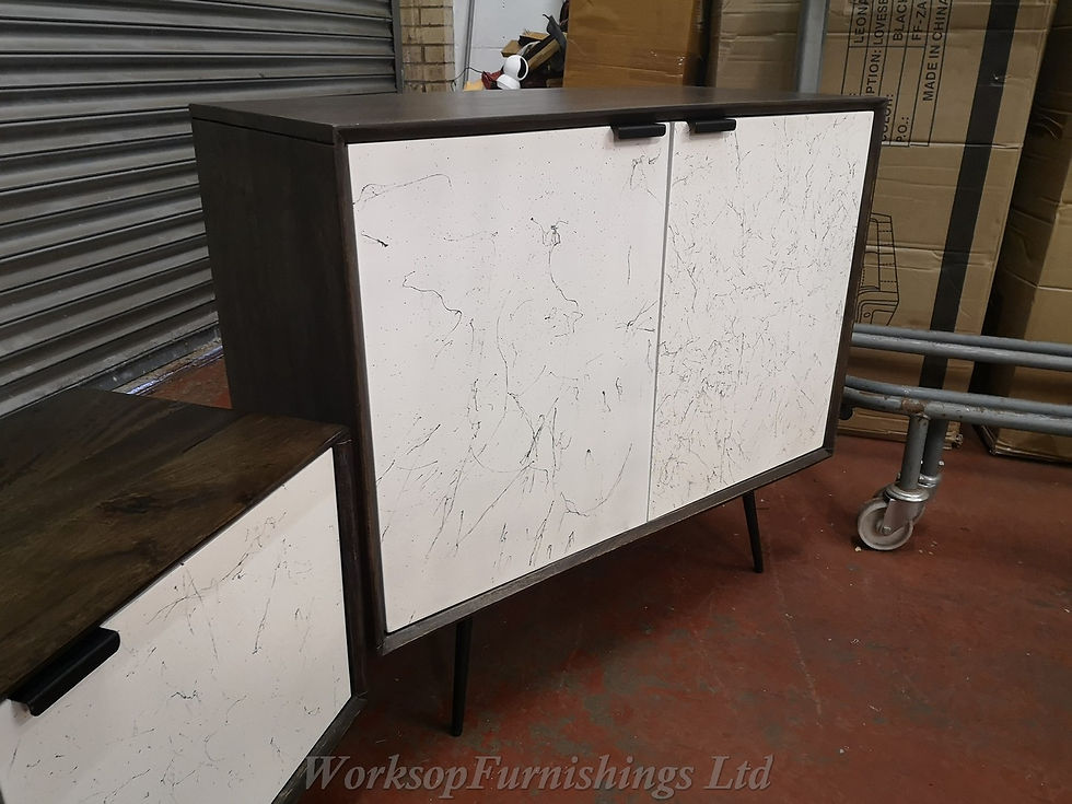 Thumbnail: 'Venice' Marble Effect Sideboard Cabinet