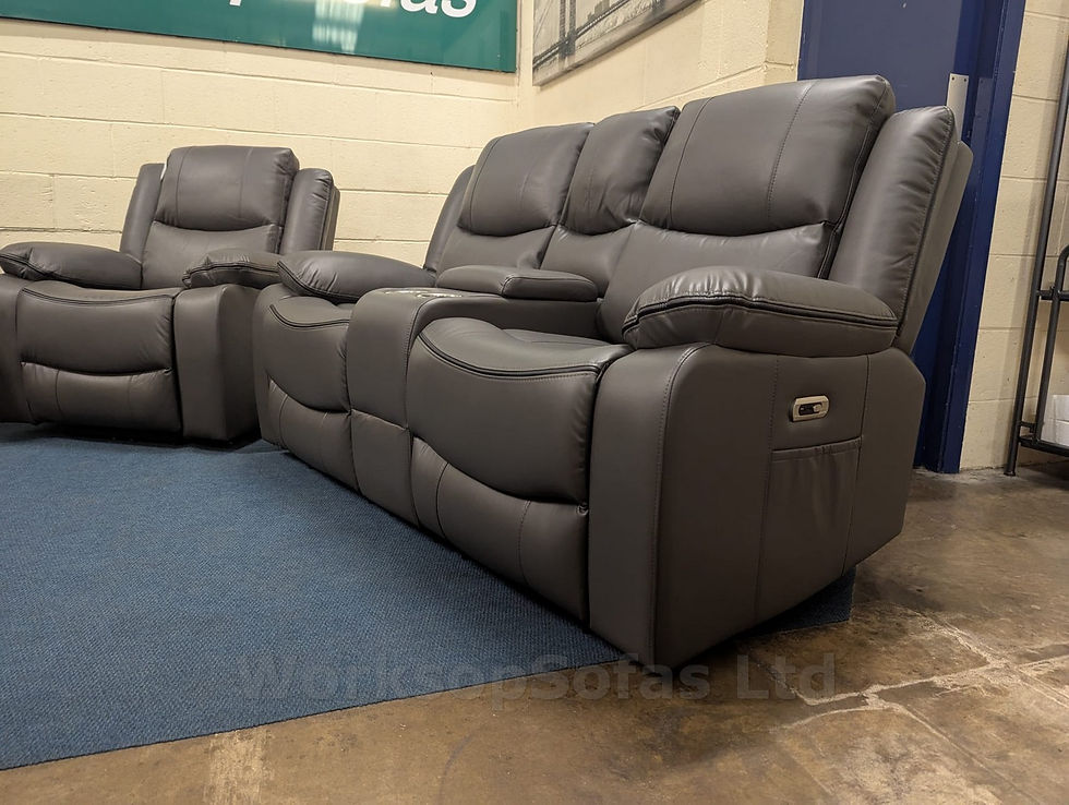 Thumbnail: 'Harald' Grey 3 & 2 & 1 Sofa Suite