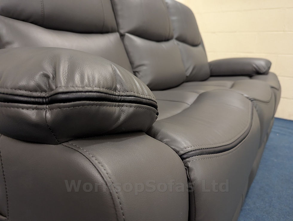 Thumbnail: 'Harald' Grey Power Reclining 3 Seater Sofa.