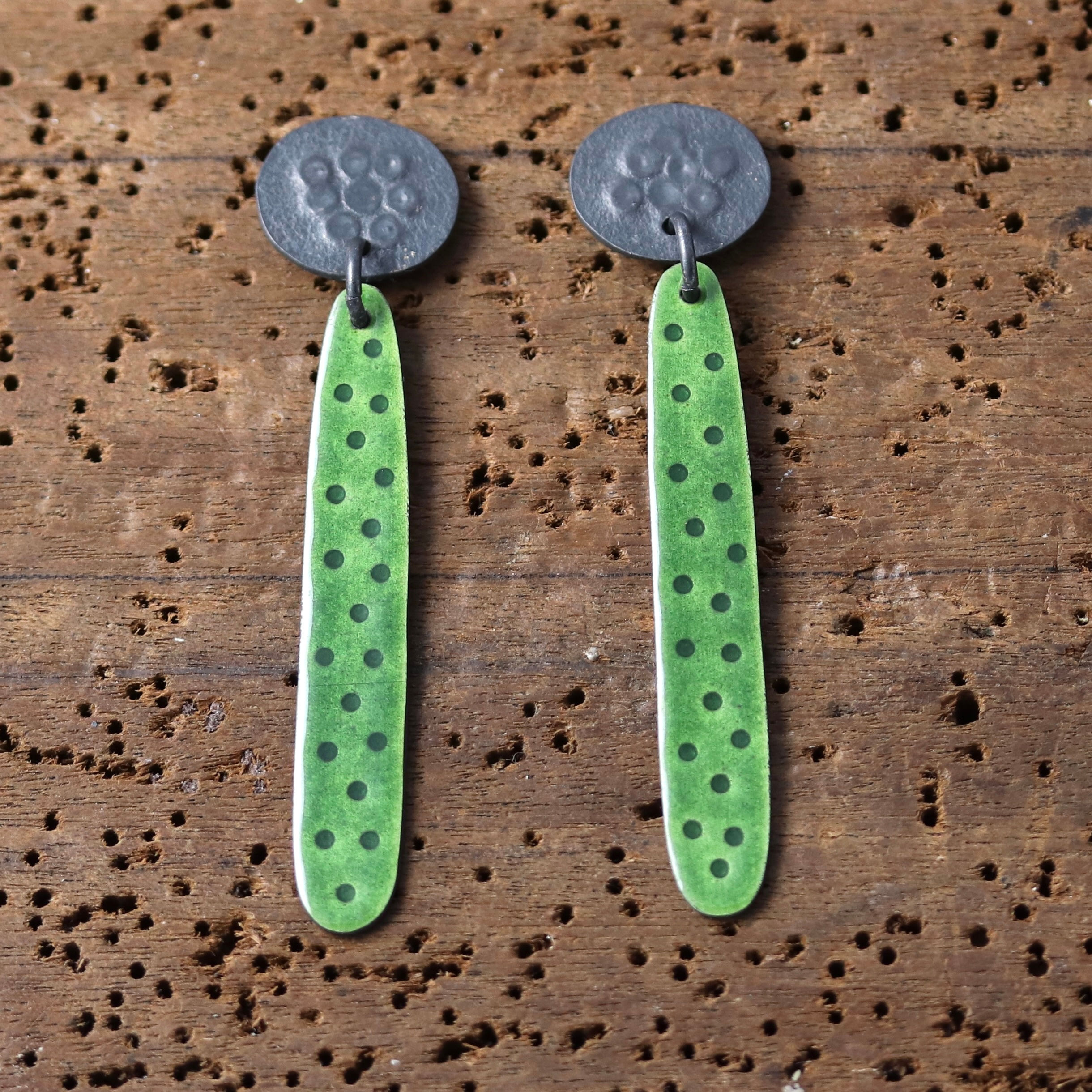 Limited Edition Long Drop Earring - Green