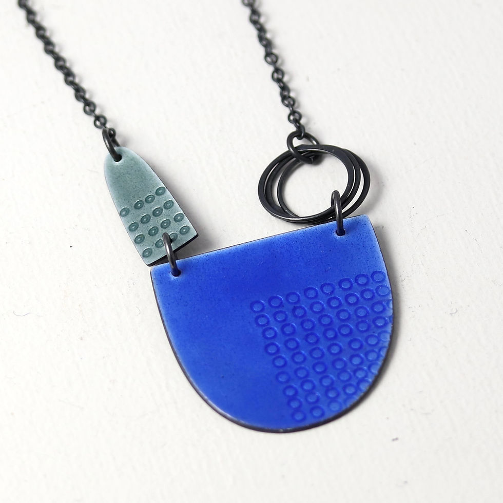 Thumbnail: Tidal Necklace - Summer Blue & Grey