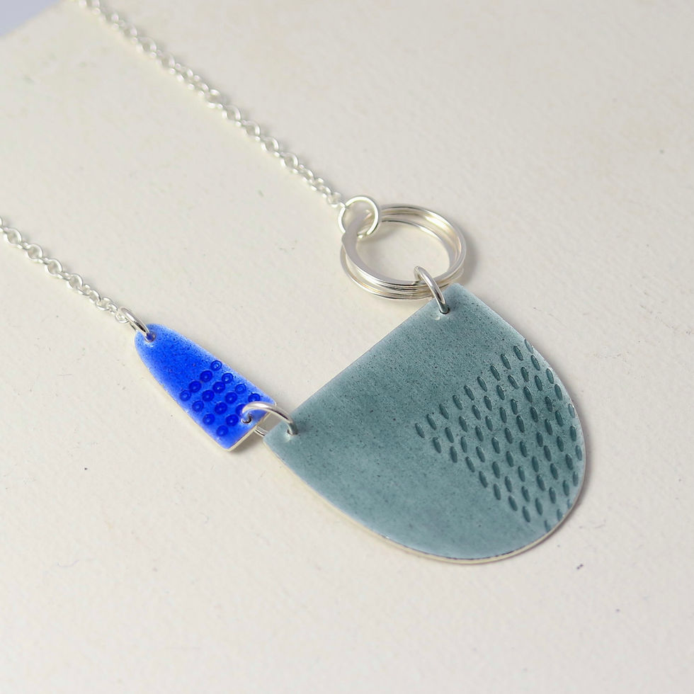 Thumbnail: Tidal Necklace - Grey and Blue