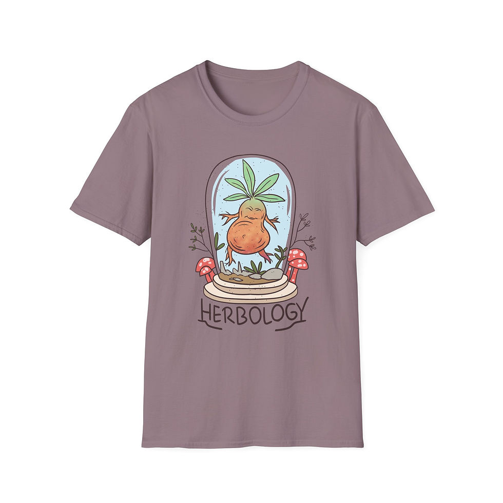 Thumbnail: Herbology Mandrake T-Shirt — Cute Magical Plant Tee