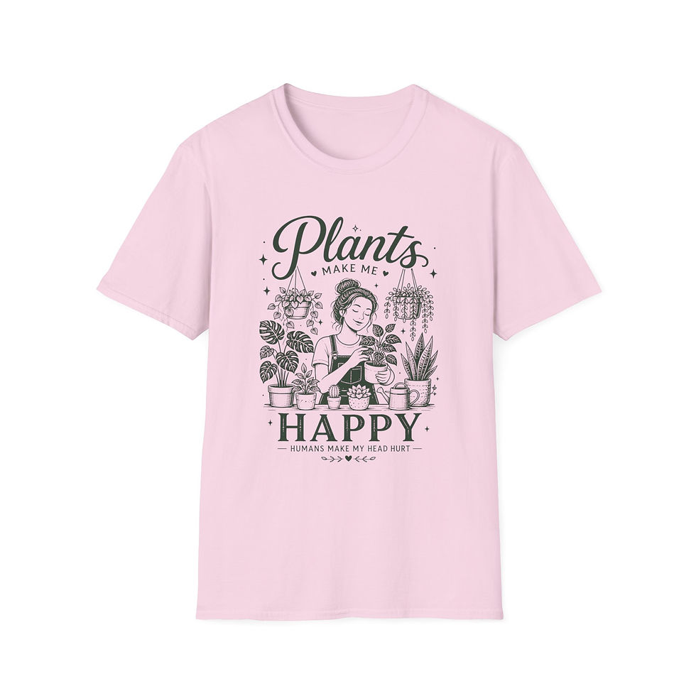 Thumbnail: T-Shirt — "Plants Make Me Happy" Vintage Botanical Tee for Plant Lovers