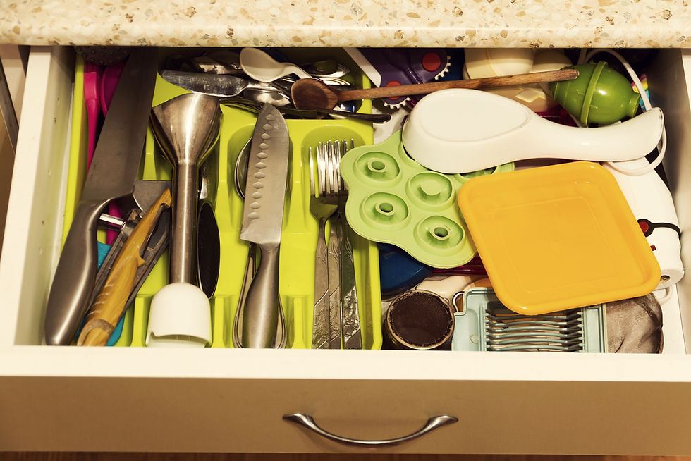 messy kitchen junk drawer