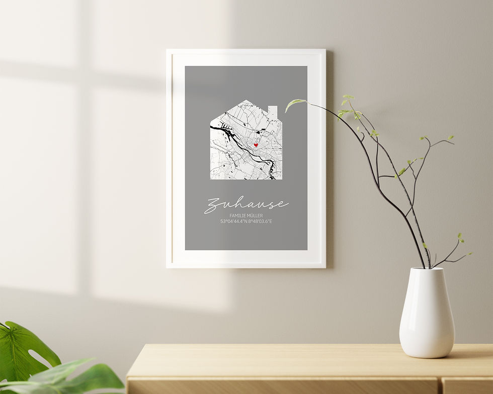 Miniaturbild: Zuhause - Koordinaten ❤ Personalisiertes Familien Poster