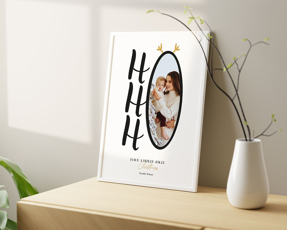 Miniaturbild: HO HO HO Christmas Foto  ❤ Personalisiertes Poster