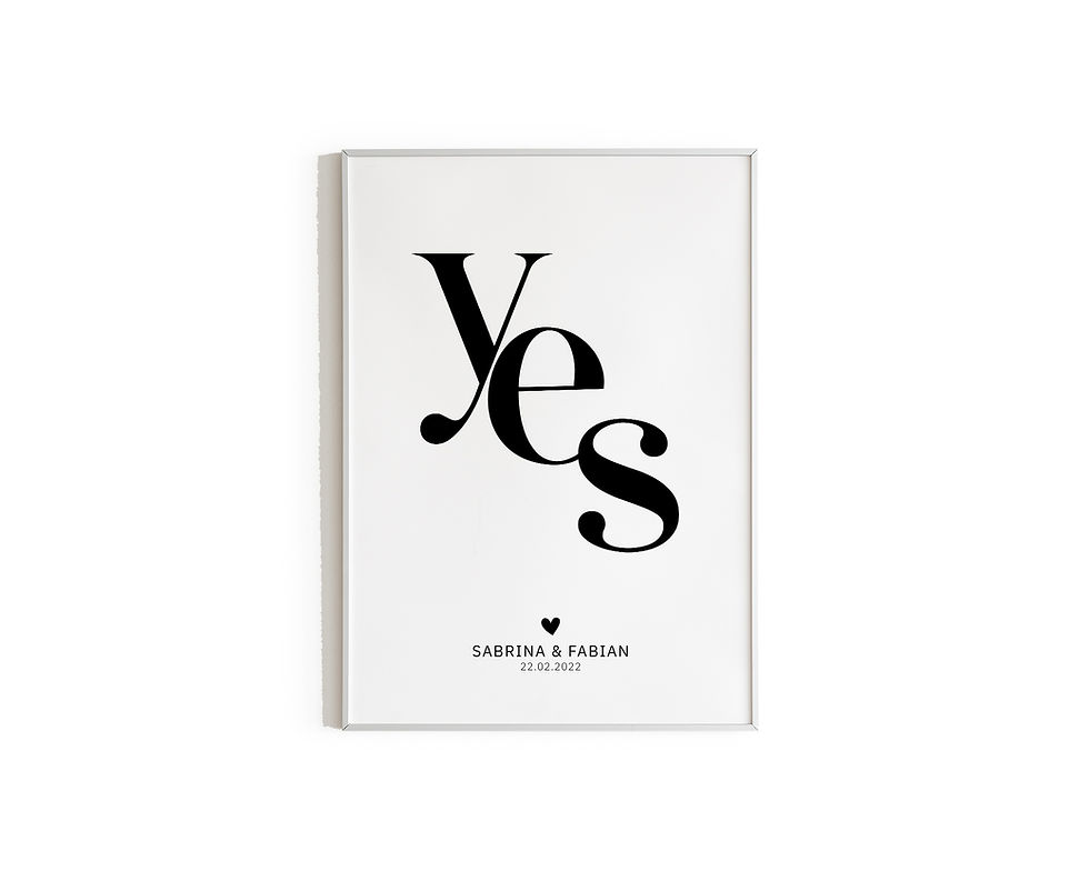 Miniaturbild: yes ❤ Personalisiertes Liebes Poster