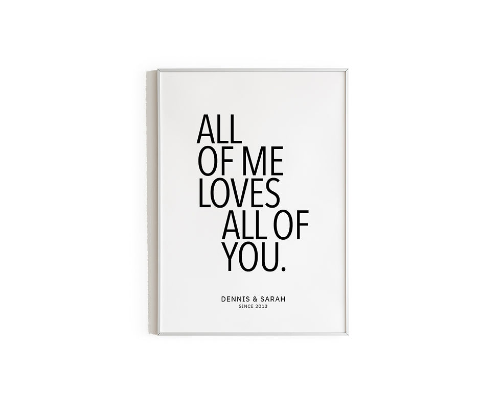 Miniaturbild: All of me ❤ Personalisiertes Liebes Poster