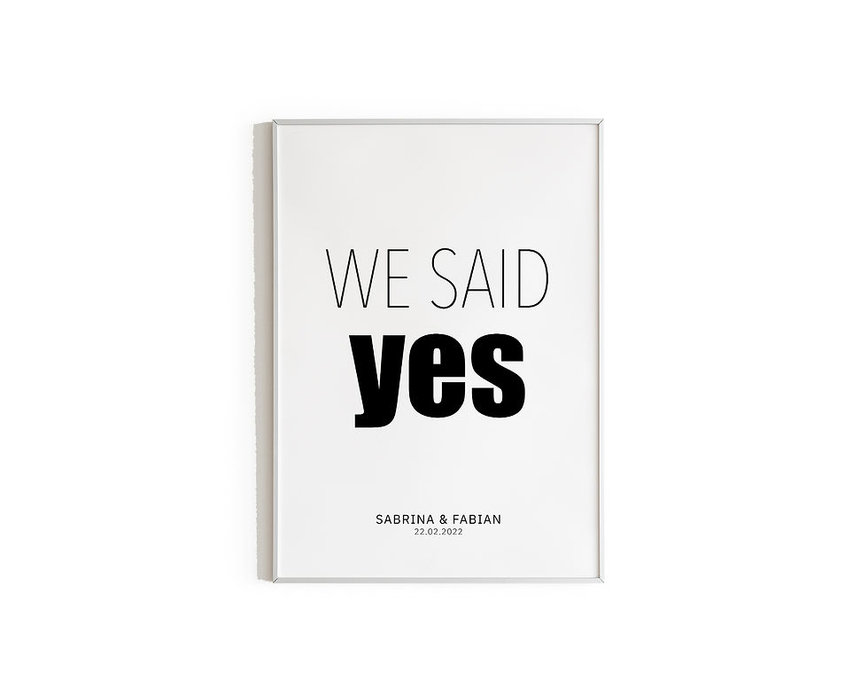 Miniaturbild: we said YES ❤ Personalisiertes Liebes Poster
