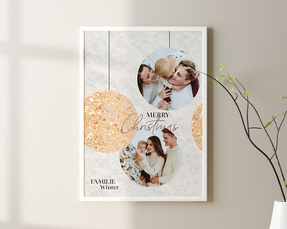 Miniaturbild: Christmas Weihnachtskugeln Foto  ❤ Personalisiertes Poster