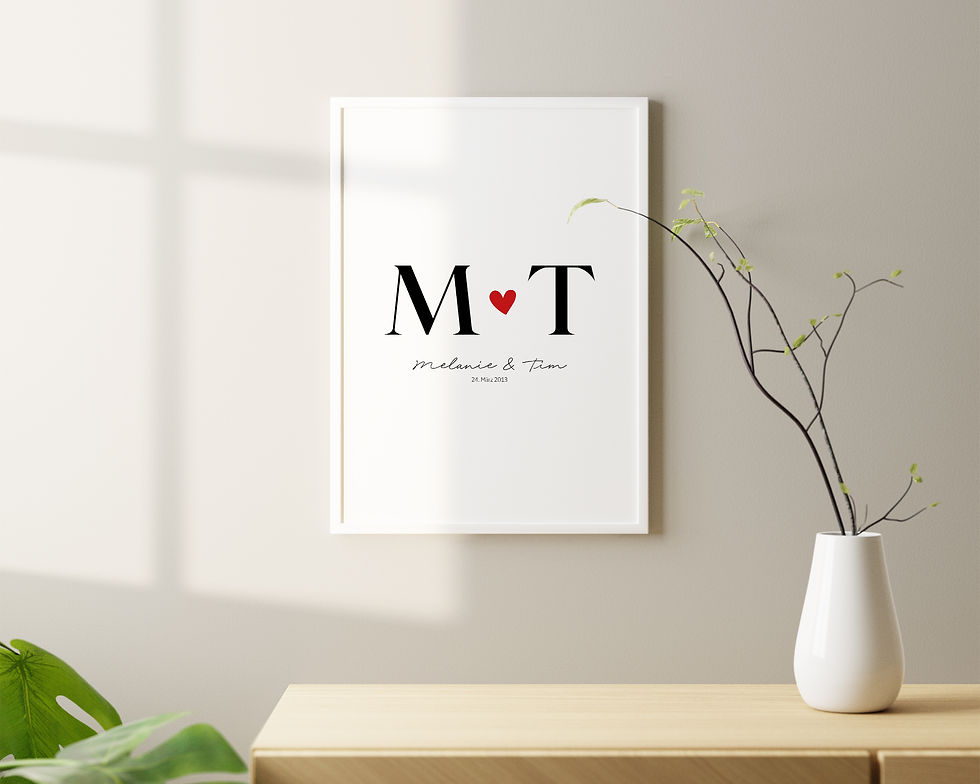 Miniaturbild: Letter Love ❤ Personalisiertes Liebes Poster