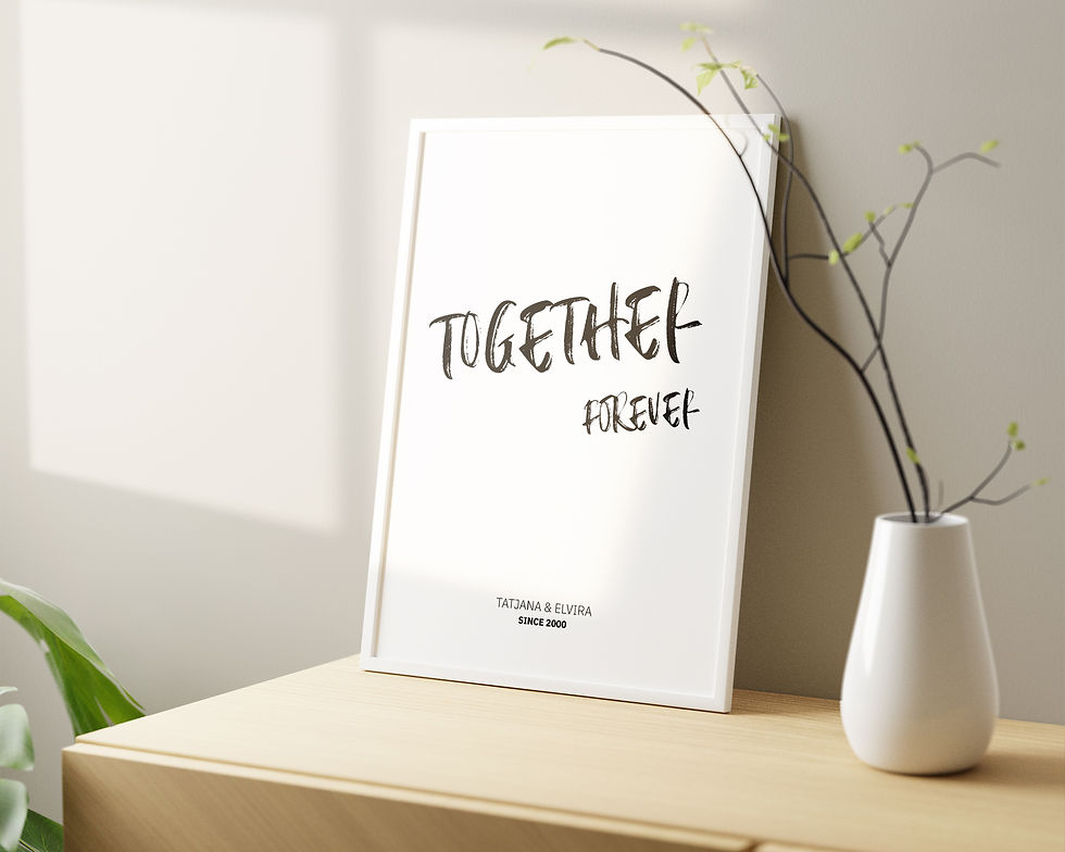 Miniaturbild: together forever ❤ Personalisiertes Liebes Poster