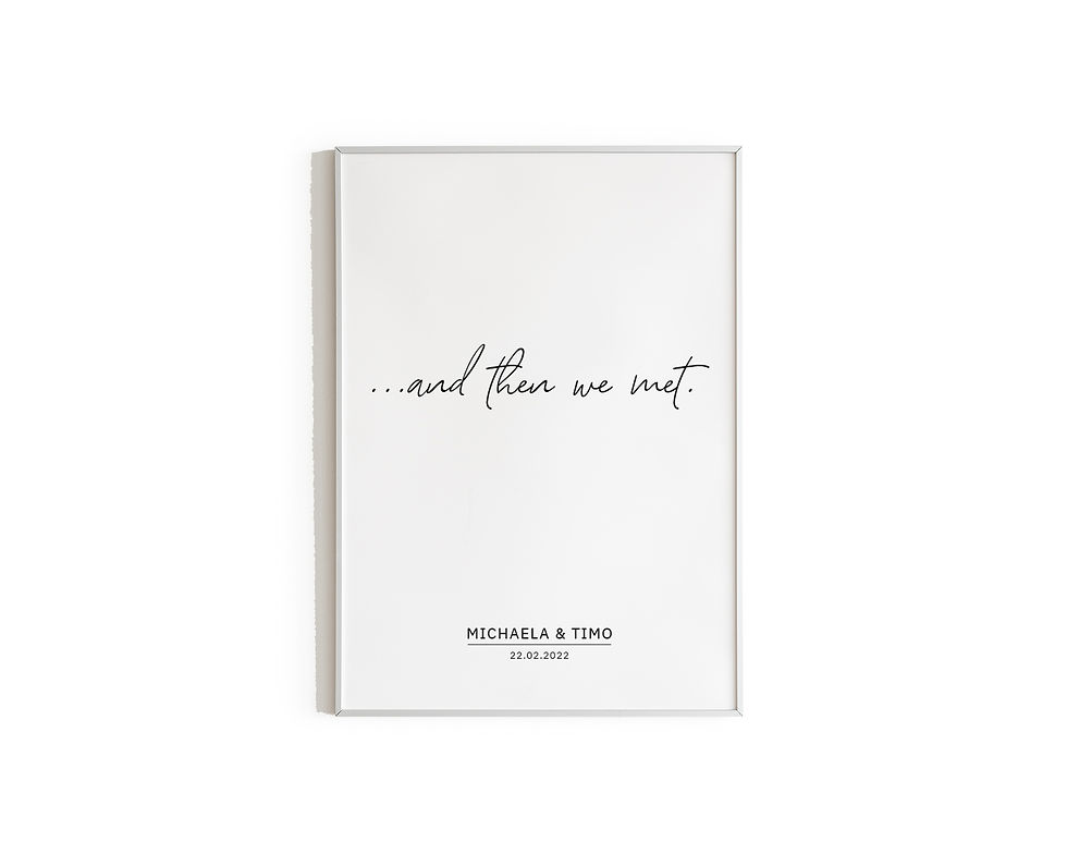 Miniaturbild: and then we met ❤ Personalisiertes Liebes Poster