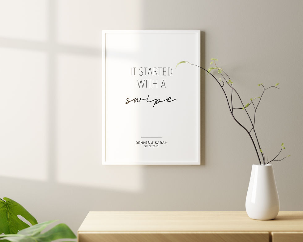 Miniaturbild: it started with a swipe - tinder ❤ Personalisiertes Liebes Poster