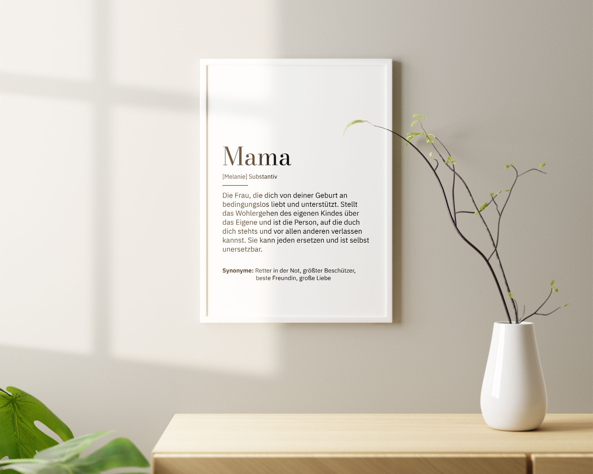 Mama Definition ❤ Personalisiertes Familien Poster