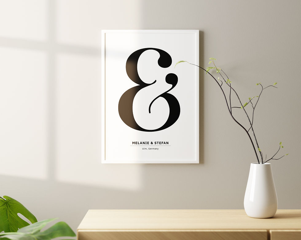 Miniaturbild: Partnerposter "&" ❤ Personalisiertes Liebes Poster