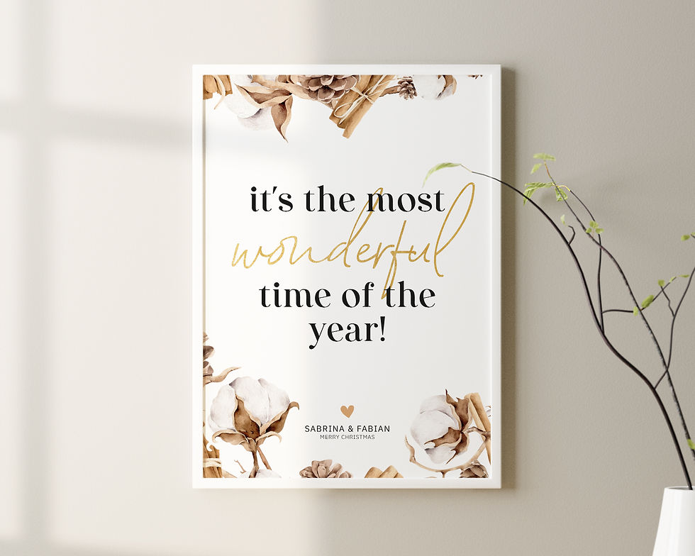 Miniaturbild: Christmas - Most wonderful time ❤ Personalisiertes Poster