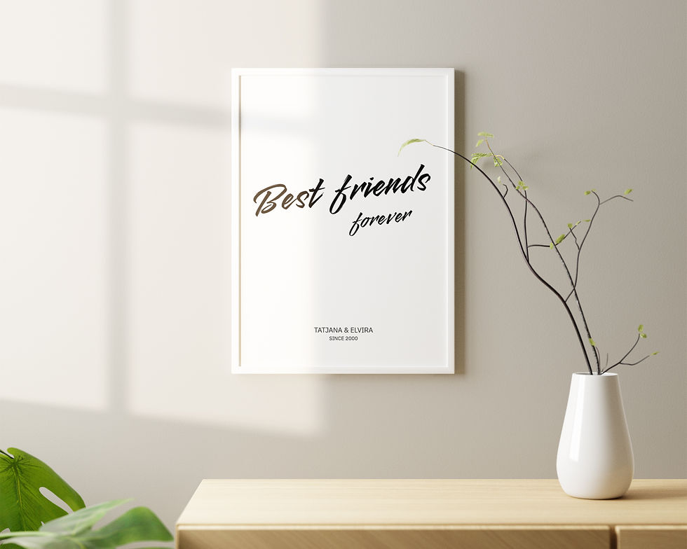 Miniaturbild: Best Friends ❤ Personalisiertes Freunde-Poster