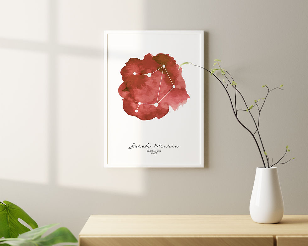 Miniaturbild: Sternzeichen ❤ Personalisiertes Zodiac-Poster