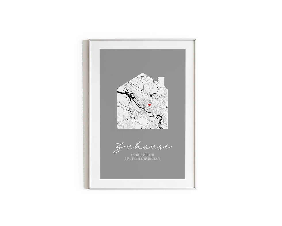 Miniaturbild: Zuhause - Koordinaten ❤ Personalisiertes Familien Poster