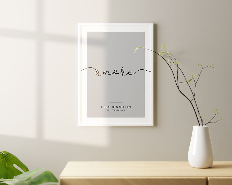 Miniaturbild: Partnerposter Amore ❤ Personalisiertes Liebes Poster